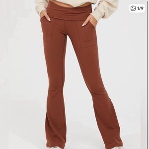 Aerie Rust Wide Leg Women's Pants